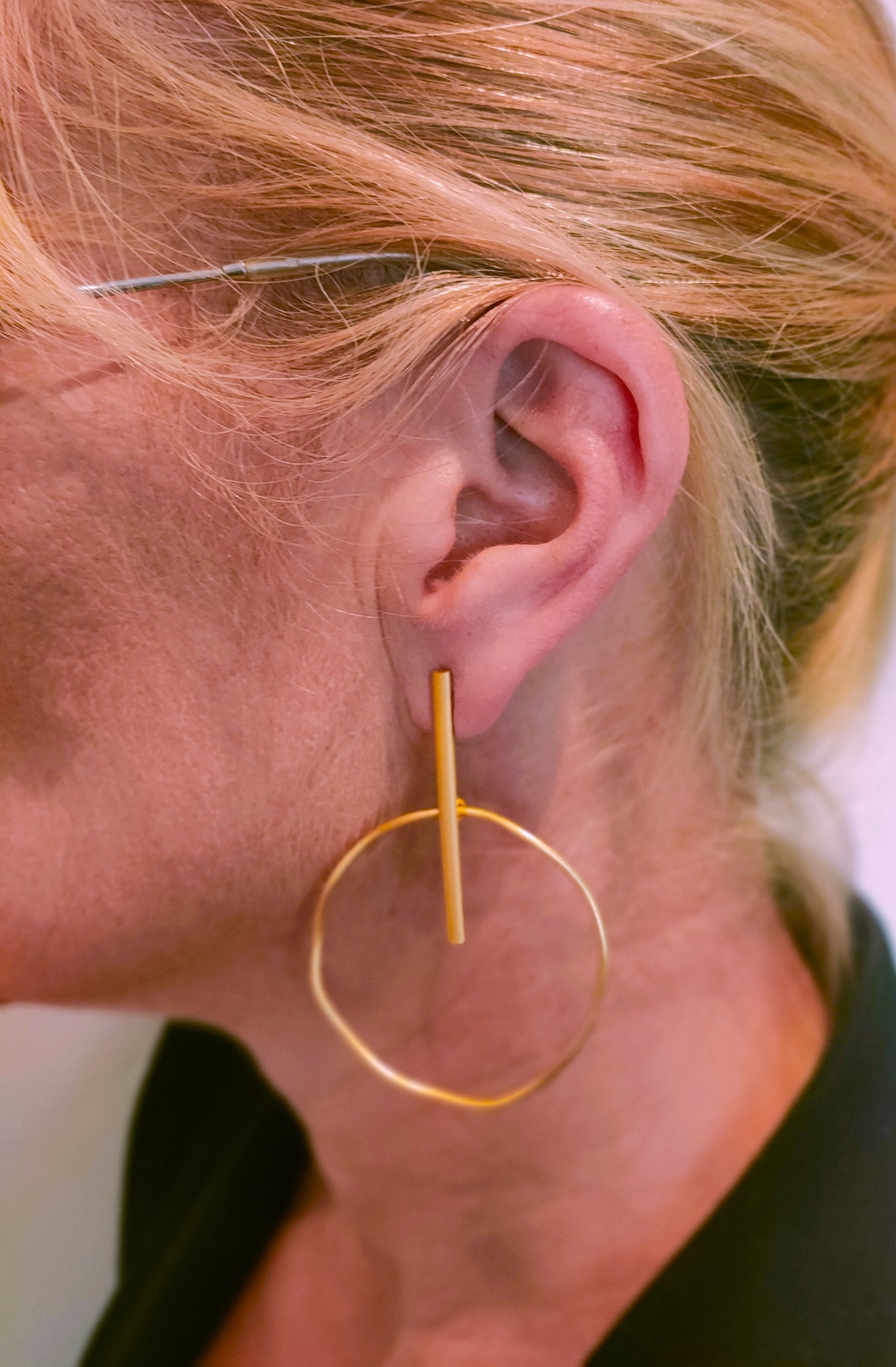 Pendientes Aura dorado