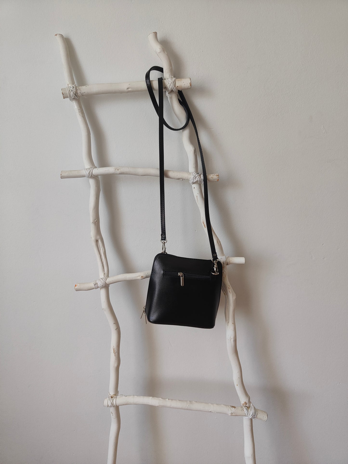 Mini bolso bandolera piel color negro